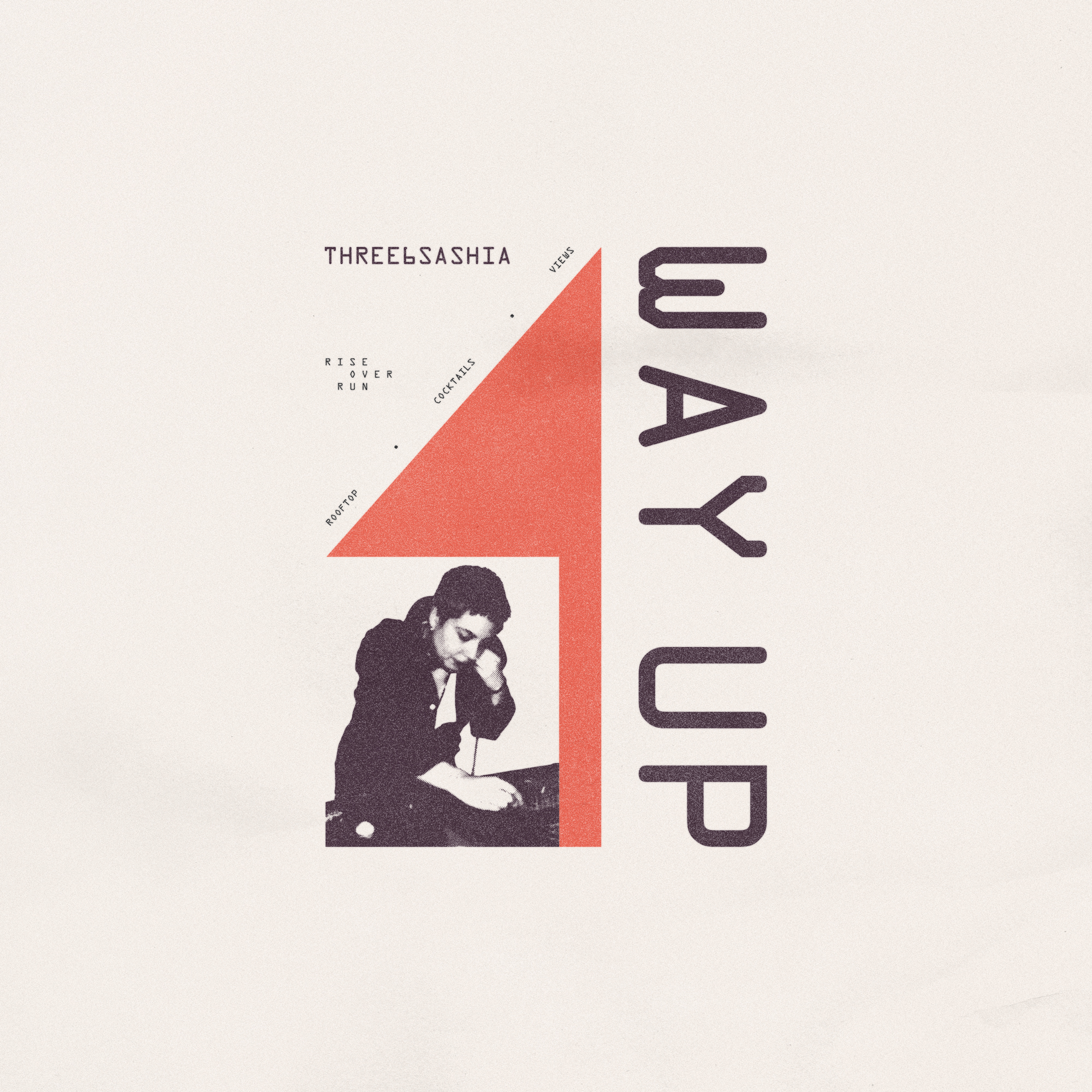 The brochure showcases "WAY UP" with an image of a man and accompanying text.