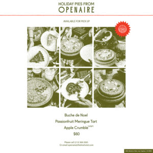 Openaire Holiday Pies 2024