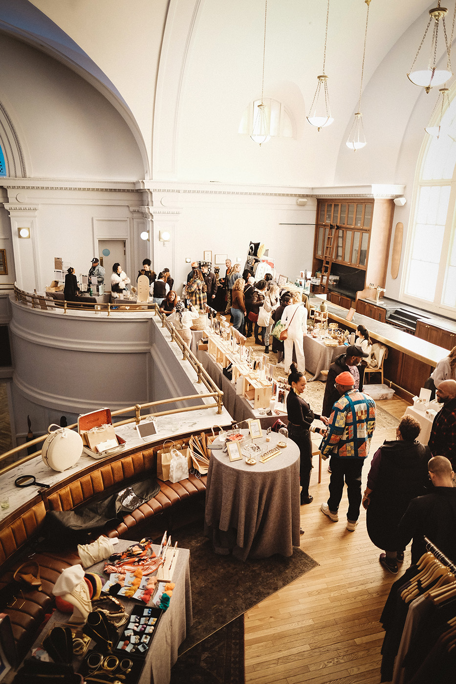 people shopping on the mezzanine at the LINE DC