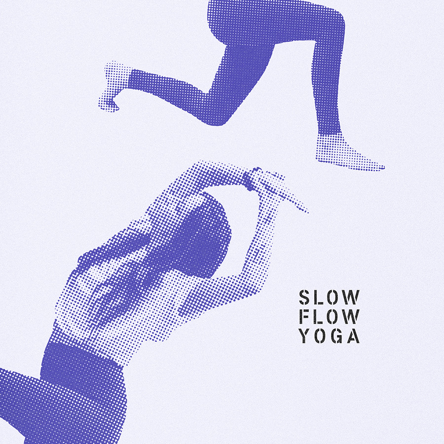 A poster for slow flow yoga at the LINE Austin