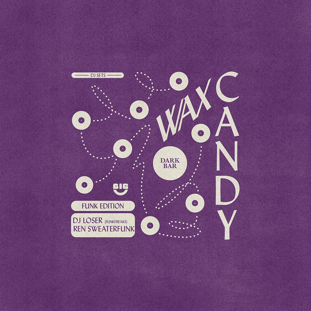 a purple poster to Wax Candy at Dark Bar in San Francisco on July 27th, 2024